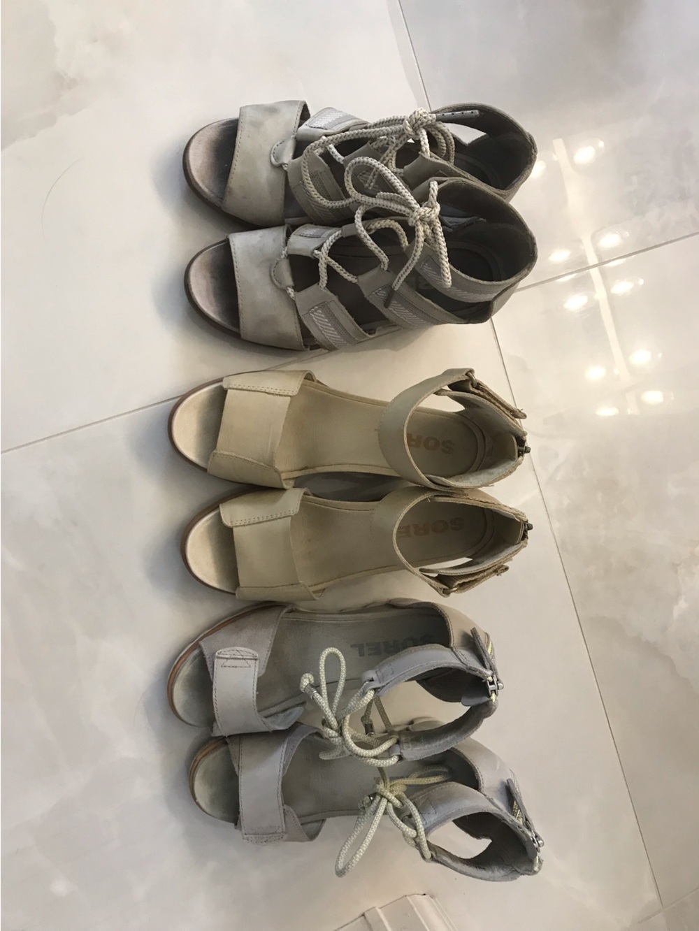 Sorel Neutral Beige Strap Sandals